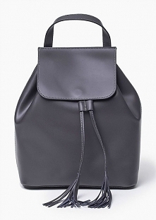 Plecak ze skóry w kolorze szarym