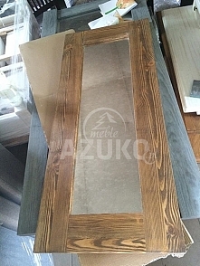 drewniane lustro strukturyzowane