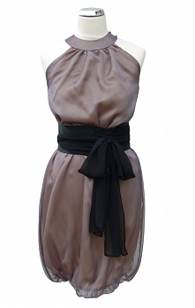 Dress with flower 38 stalowa WYPRZEDAŻ!