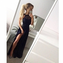 maxi granatowa sukienka Ill...