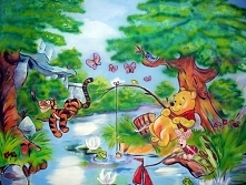 aerograf na ścianie