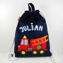 Worek  imienny z wozem strażackim