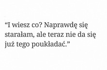 Za późno, by było dobrze.