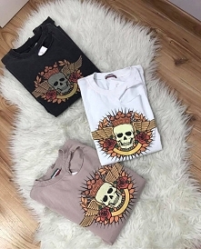 HIT SEZONU!!! Bluzki z czacha, 59zł w razie pytań proszę o kontakt agatawitkowska22@icloud.com