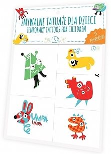 Zmywalne tatuaże dla dzieci - potwory