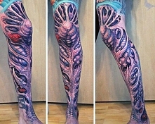 amazing full leg tattoo