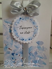 Zaproszenie z kolekcji akwarele - model niebiański ogród