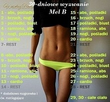 Kolejnymi cwiczeniami, które wykonuje jest Mel B. Oczywiście nie robię tego wyzwania jakie dodałam. Wykonuje najczęściej pośladki, brzuch i ABS.