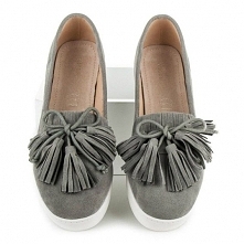 Szaro oliwkowe buty mokasyn...