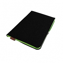 POKROWIEC NA LAPTOP czarny filc zielony zamek