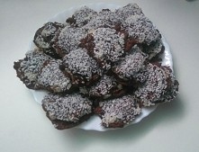 FIT CIASTECZKA CZEKOLADOWE Składniki: czekoladowe ciasteczka: 150 g mąki ryżowej, 80 g gorzkiej czekolady, łyżka oleju kokosowego, 1 duże jajko, 20 g cukru pudru (ja uzylam 1 ły...