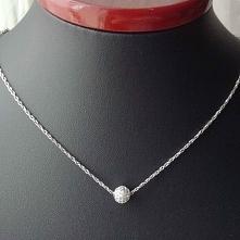 Minimalistyczny naszyjnik ze stali chirurgicznej z cyrkoniami w gartagallery