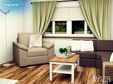 Projekt salonu w stylu prowansalskim. Interesująca kolorystyka - fiolet, oliwka i beż, stylowo i ciekawie! Już ja was urządzę - najbardziej przystępny blog wnętrzarski  w sieci