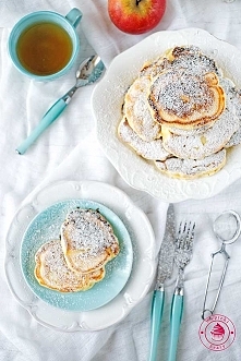 Placuszki budyniowe z jabłkami - Wypieki Beaty