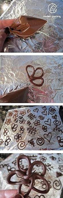 czekoladowe ozdoby do ciast i tortów.