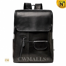 CWMALLS® Leather Flap Laptop Backpack CW907016