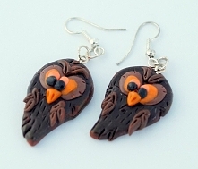 Ręcznie wykonane kolczyki z modeliny "Sówki" 
więcej info na priv: 
joyfulworks4you@gmail.com