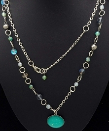 Długi naszyjnik z recznie m...