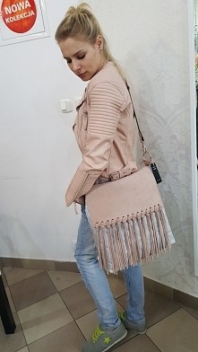 torebka damska pikowana z klapą + frendzle Fb/ Atelier Torebek wysyłka 24h