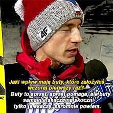 Zadziwiają mnie czasem pytania dziennikarzy, ale Kamil jak zwykle radzi sobie genialnie.