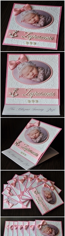 zaproszenia na Chrzest Zuzi ♥️
