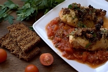 Kurczak pod chlebową pierzynką. Przepis w komentarzu.