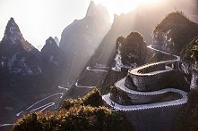 Winding road, Hunan province, China