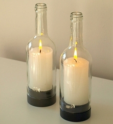 Lampion / Świecznik z butelki Polski produkt - skandynawski design!