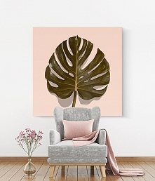 Obraz na płótnie " Monstera Loft" 90x90 cm