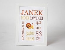 Metryczka WESOŁY  LEW