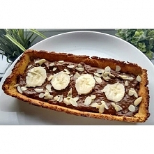 tarta kokosowa z czekoladowym kremem, całość to niecałe 600 kcal <3 przepis po kliknięciu w zdjęcie :)