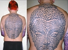 pixel buddha tattoo