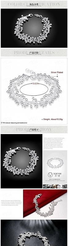 Przepiękna bransoletka srebrna delikatne kuleczki w kształcie porzeczek.