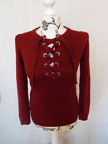 Burgundowy sweterek w rozmiarze XS/S <3