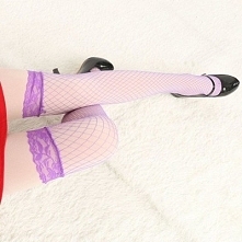 POŃCZOCHY SAMONOŚNE KABARETKI Z KORONKĄ