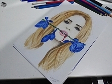 Moja druga próba kredkami.
...