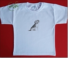 Koszulka z małym haftem beagla