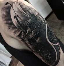 viking ship tattoo