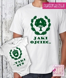 Komplet "Jaki ojciec...taki syn" - personalizacja
