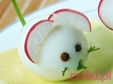 Myszka z jajka i rzodkiewki