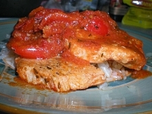 Schab w sosie pomidorowo paprykowym