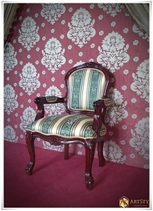 Tapicerowane krzesło z podłokietnikami 8818