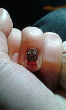 podejście drugie tym razem piesek z kokartką ( tak wiem przypomina troche misia vogi )