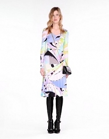 Emilio Pucci Multicolor Astana Print Midi-length Dress