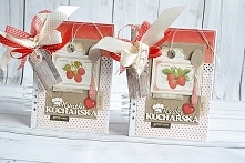 Przepiśnik w czerwieni z owocami