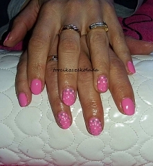 Kropeczki :) hybryda na naturalnej płytce