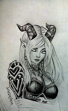 #WajletArt Draeneika :) Gra ktoś w WOWa? ;3