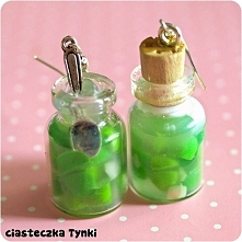 kolczyki jabłuszka w słoiczkach