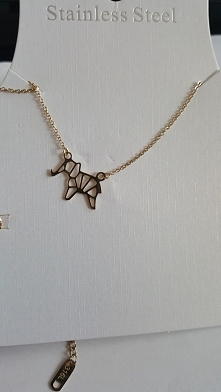 Łańcuszek ze stali chirurgicznej z kolekcji origami w kolorze złotym z możliwością regulacji długości 30zł. W razie pytań proszę pisać katowitz@onet.eu