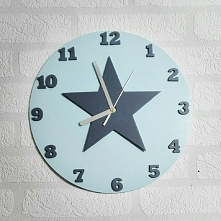 tym razem proponujemy wam niebiesko szary zegar ... ale jeżeli masz inny pomysł napisz zrobimy zegar jakiego potrzebujesz